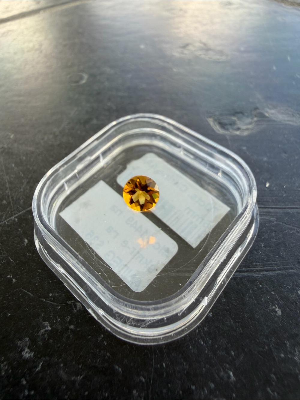 Citrine 6mm round loose stone .70 carats